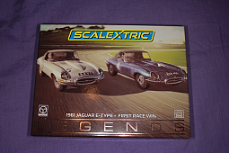 Slotcars66 E-Type Jaguar 1/32nd Scalextric slot car Legends First Win twin pack 